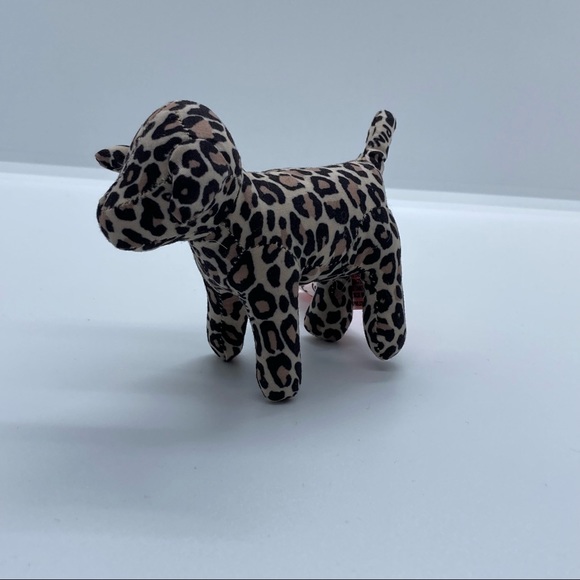 NWT Victoria's Secret PINK Collectable Display Mini Cheetah Stuffed Plush Dog - Picture 2 of 8